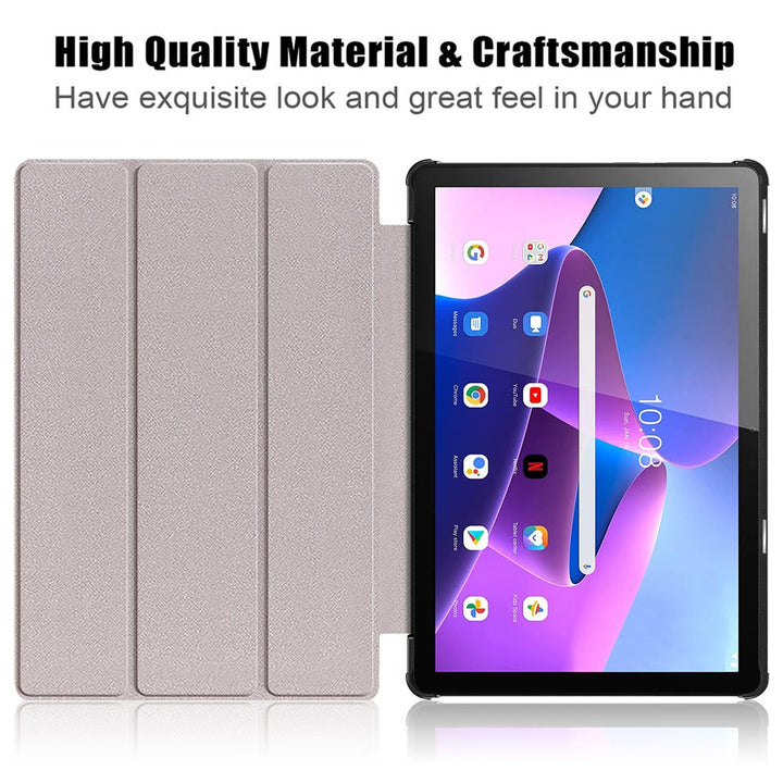 ARMOR-X Lenovo Tab M10 ( Gen3 ) TB328 Smart Tri-Fold Stand Magnetic PU Cover. With high quality material & craftsmanship.