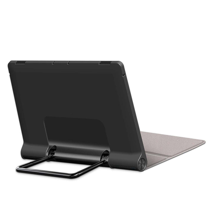 ARMOR-X Lenovo Yoga Tab 13 YT-K606F Smart Tri-Fold Stand Magnetic PU Cover. Made of durable PU leather exterior, soft microfiber lining and coverage with PC back shell.