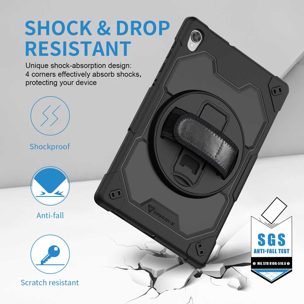 ARMOR-X Lenovo Tab K10 ( TB-X6C6F/X/L TB-X6C6NBF/X/L ) 2 layers rugged case. shockproof and drop-proof cover.