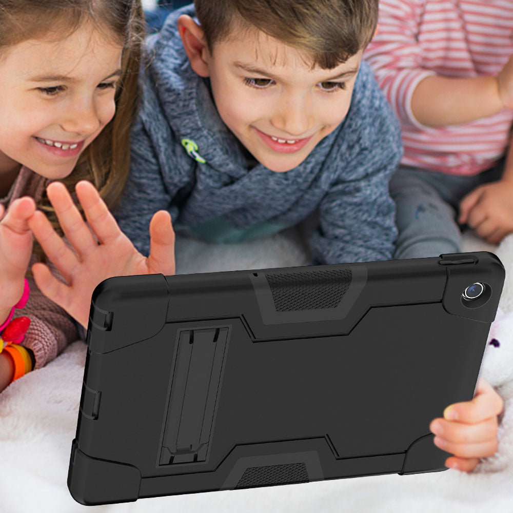 ARMOR-X Lenovo Tab M10 Plus 10.6 ( Gen3 ) TB125FU shockproof case, impact protection cover with kick stand. Kids friendly design.