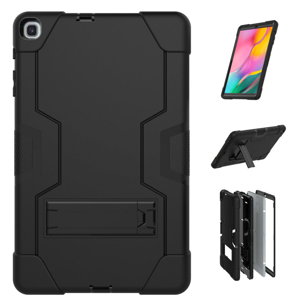 ARMOR-X Samsung Galaxy Tab A 10.1 (2019) T515 T510 shockproof case, impact protection cover with kick stand. Ultra 3 layers impact resistant design.