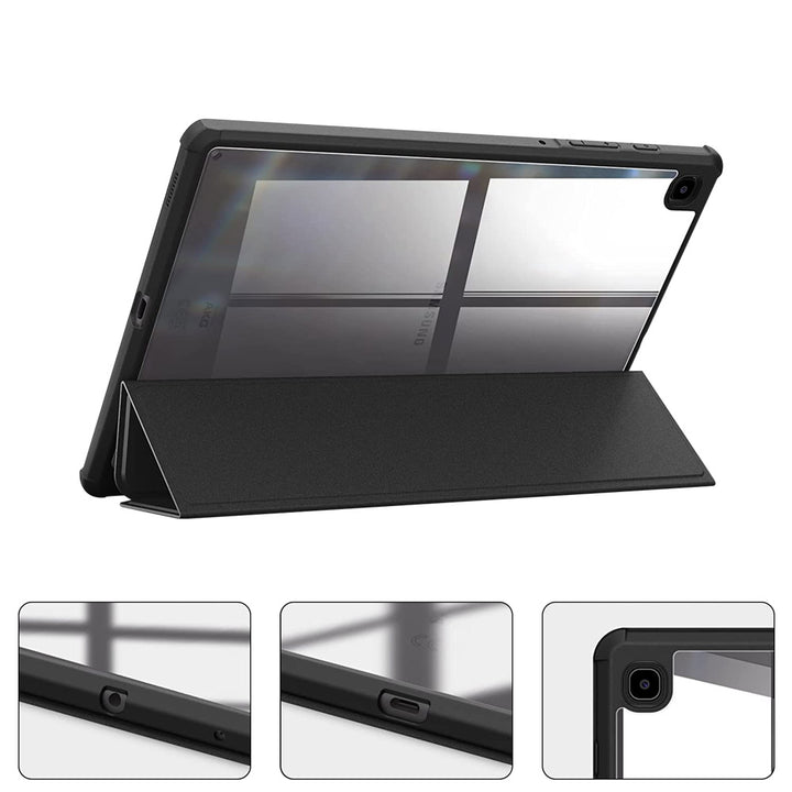ARMOR-X Samsung Galaxy Tab S6 Lite SM-P613 P619 2022 / SM-P610 P615 2020 Smart Tri-Fold Stand Magnetic Cover. Raised edge to protect the ports and camera.