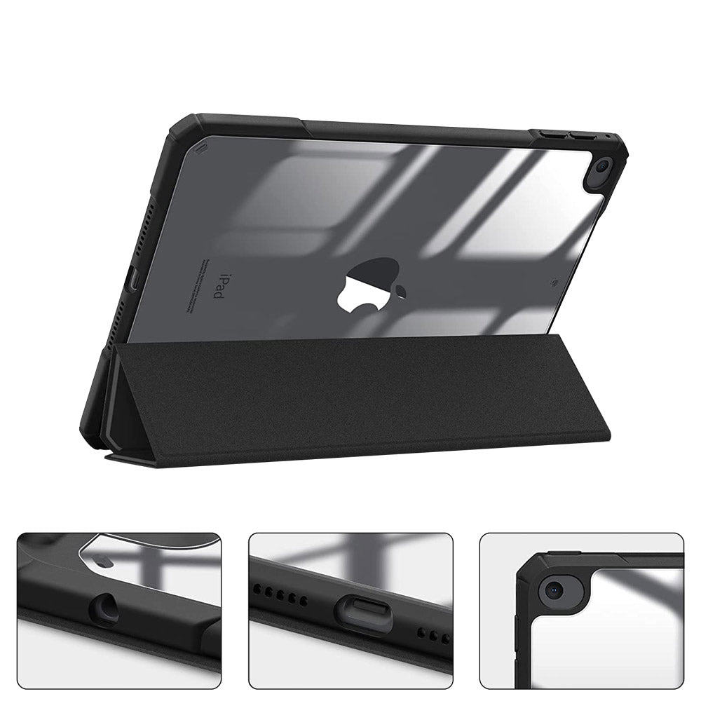 ARMOR-X APPLE iPad mini 5 / mini 4 Smart Tri-Fold Stand Magnetic Cover. Raised edge to protect the ports and camera.