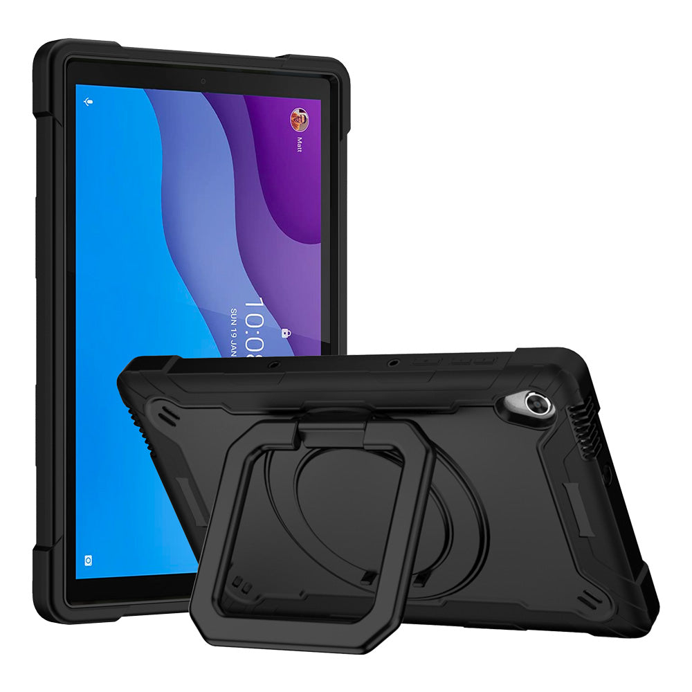 ARMOR-X Lenovo Tab M10 HD (2nd Gen) TB-X306F shockproof case, impact protection cover. Rugged case with kick stand. Hand free typing, drawing, video watching.