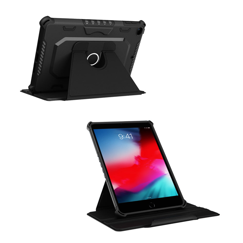 ARMOR-X Apple iPad mini 5 / mini 4 360 degree rotating stand magnetic smart cover. Work perfectly for APPs need both viewing modes.