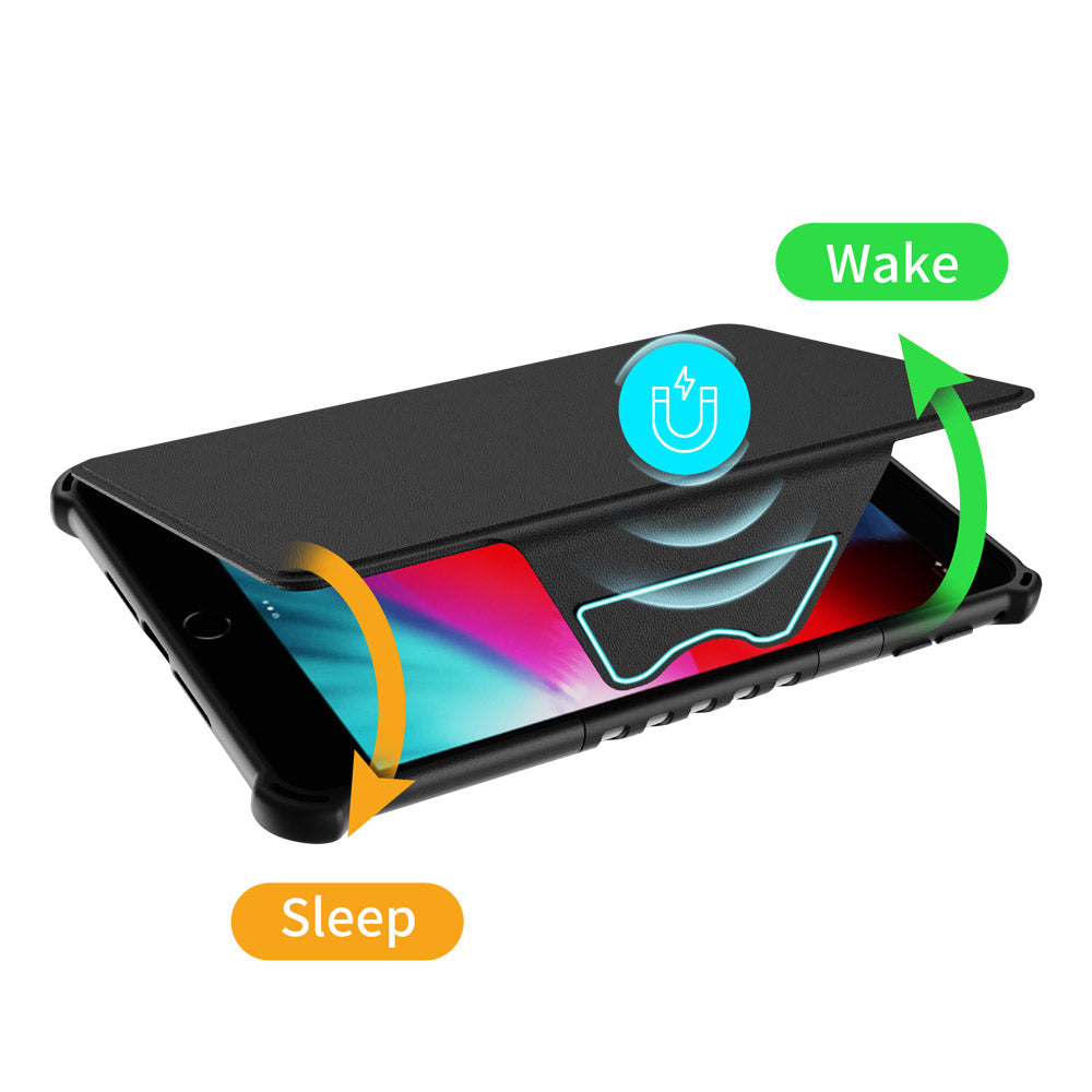 ARMOR-X Apple iPad mini 5 / mini 4 360 degree rotating stand magnetic smart cover. Support auto sleep/ wake function.