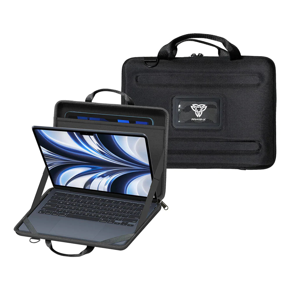 ARMOR-X 11 - 13" Microsoft Surface Laptop Go bag. Always-On design and get your chromebook or laptop always ready. Safeguards Chromebooks and laptops in slim, lightweight style. 