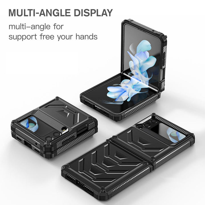 ARMOR-X Samsung Galaxy Z Flip4 SM-F721 shockproof cases. With multi-angle display to free your hands.