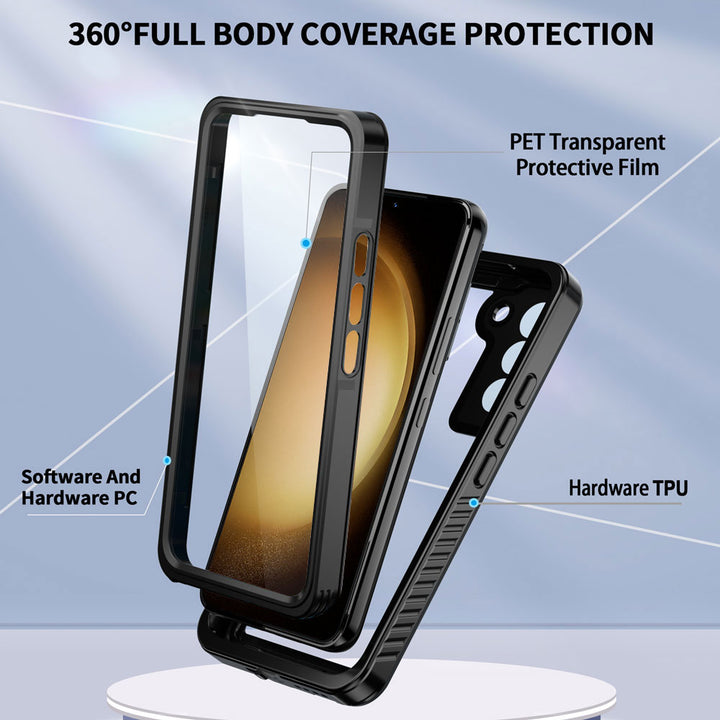 ARMOR-X Samsung Galaxy S23 Plus SM-S916 Waterproof Case IP68 shock & water proof Cover. High quality TPU and PC material ensure fully protected from extreme environment - snow, ice, dirt & dust particles.