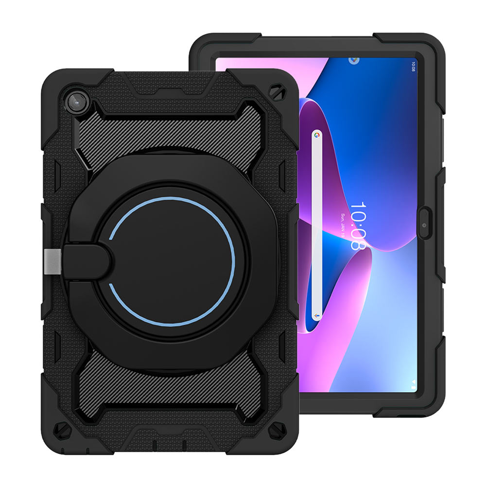 ARMOR-X Lenovo Tab M10 Plus 10.6 ( Gen3 ) TB125FU shockproof case, impact protection cover. Rugged case with kick stand. Hand free typing, drawing, video watching.