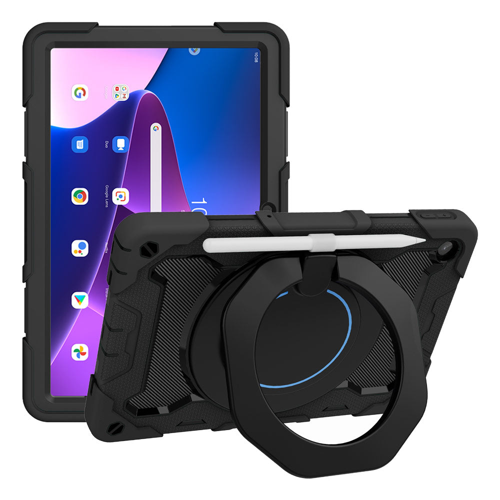 ARMOR-X Lenovo Tab M10 Plus 10.6 ( Gen3 ) TB125FU shockproof case, impact protection cover. Rugged case with kick stand. Hand free typing, drawing, video watching.