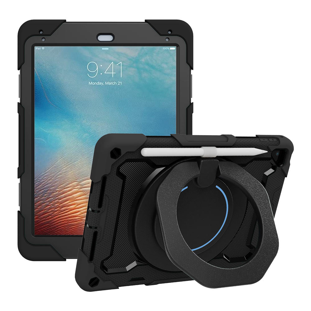 ARMOR-X Apple iPad Pro 9.7 2016 shockproof case, impact protection cover. Rugged case with kick stand. Hand free typing, drawing, video watching.