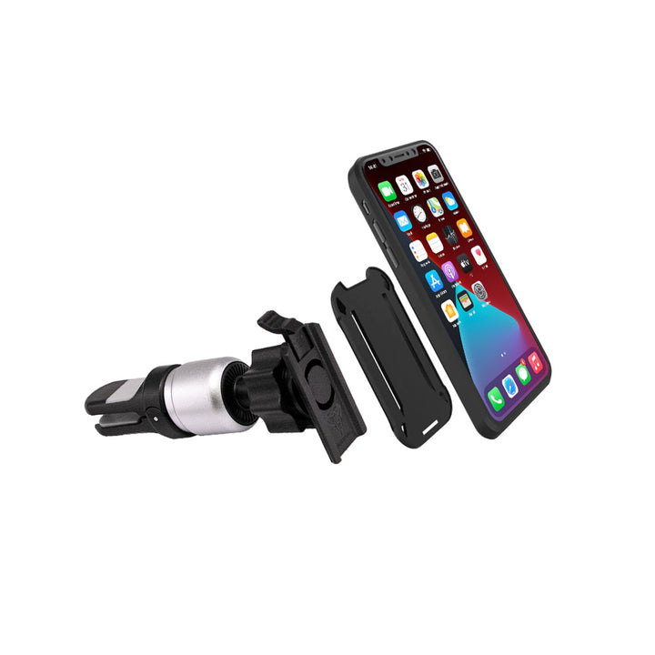 ARMOR-X Air Vent Mount, just screw the knob to secure your phone to the air vent firmly and keep it in place.