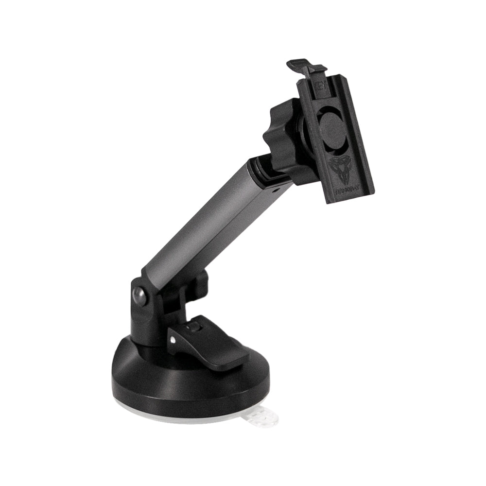 ARMOR-X Telescopic Suction Cup Mount for phone, great to use on textured but flat surfaces, such as dashboard, windshield, countertop, table and so on.