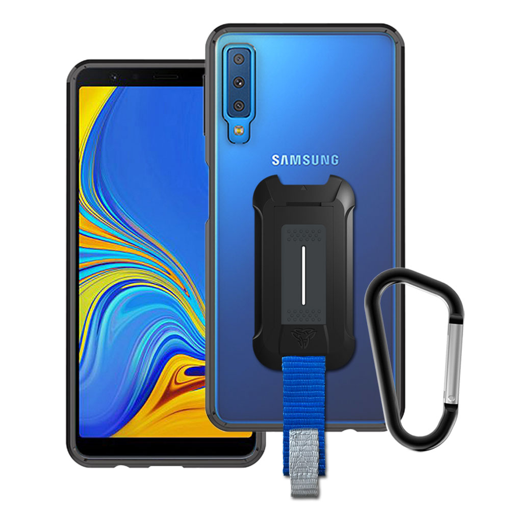 BX3-A7_8 | Samsung Galaxy A7 2018 | Mountable Shockproof Rugged Case for Outdoors w/ Carabiner
