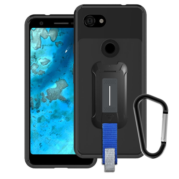 BX3-GG19-PX3A | Google Pixel 3A | Mountable Shockproof Rugged Case for Outdoors w/ Carabiner