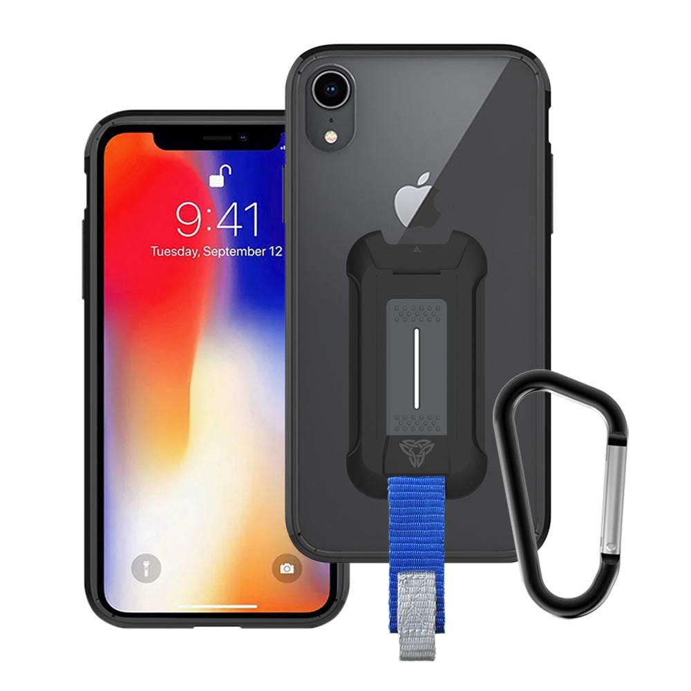 BX3-IPHXR-BK | iPhone XR Case | Shockproof Drop Proof Rugged Cover w/ X-Mount & Carabiner