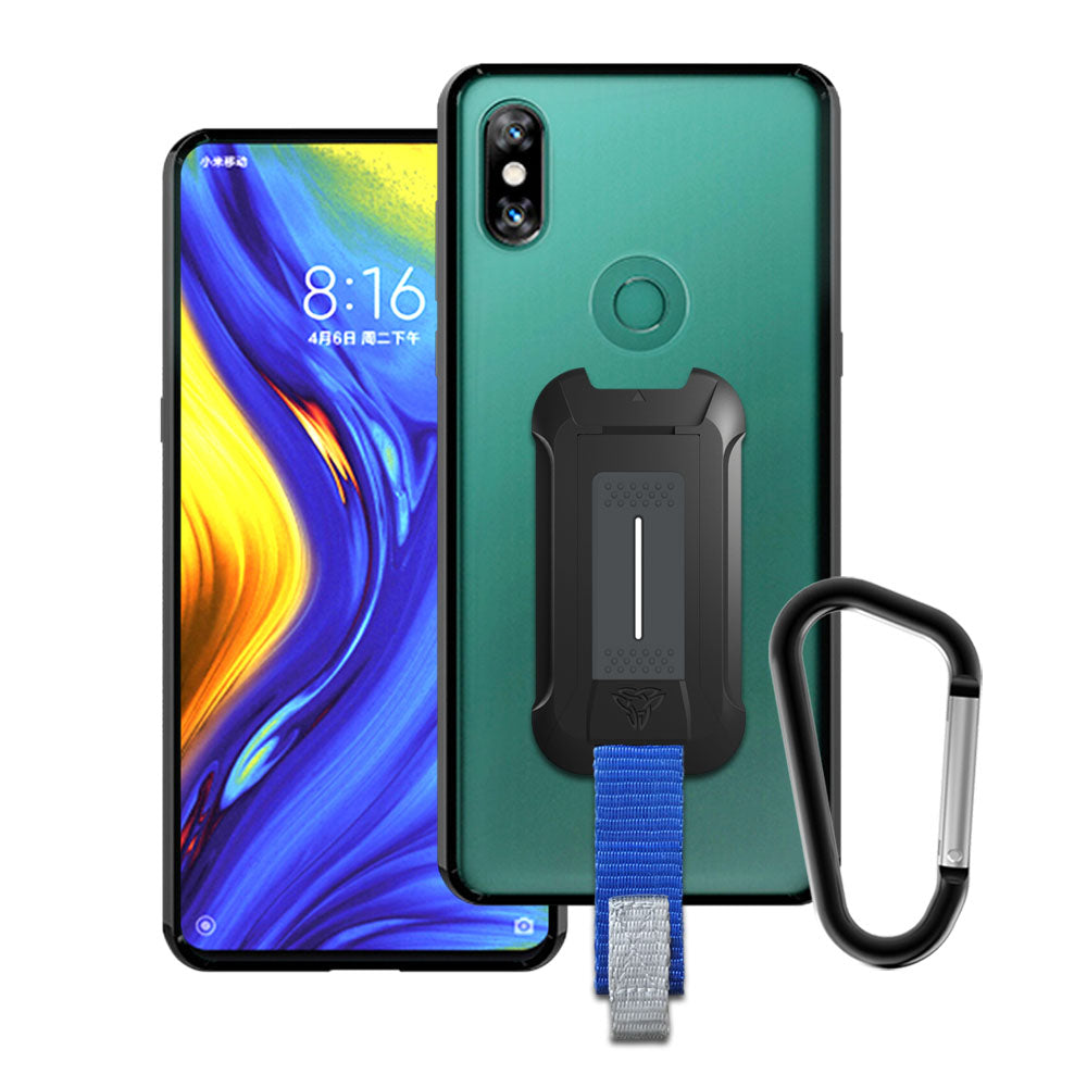 BX3-Mi18-MIX3 | Xiaomi Mi Mix 3 | Mountable Shockproof Rugged Case for Outdoors w/ Carabiner
