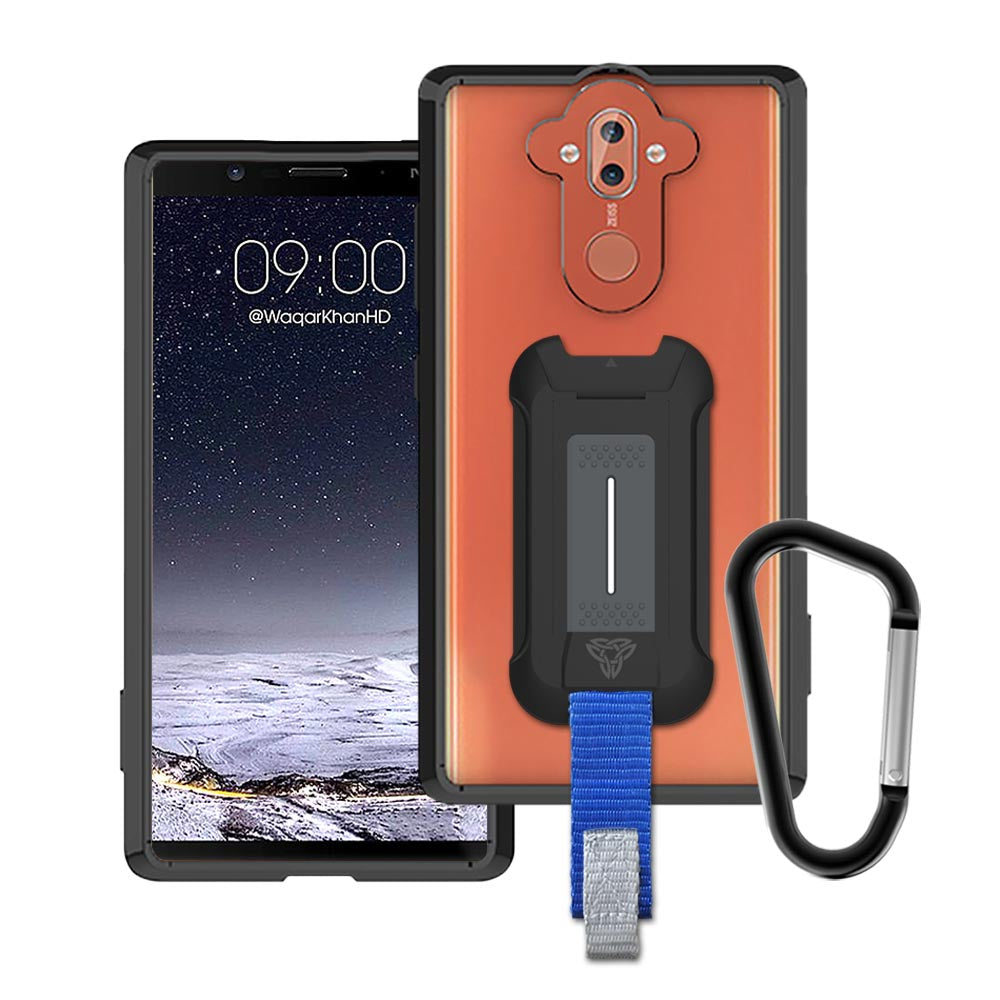 BX3-NK-8S | Nokia 8 Sirocco | Shockproof Rugged case w/ KEY Mount & Carabiner