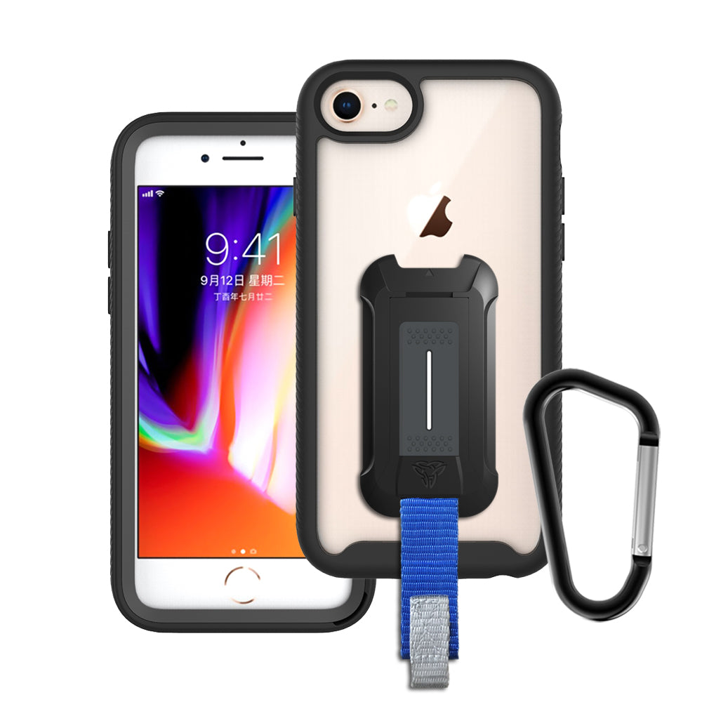 HX-iP678-BK |  iPhone 7 8 Case | Protection Military Grade w/ KEY Mount & Carabiner