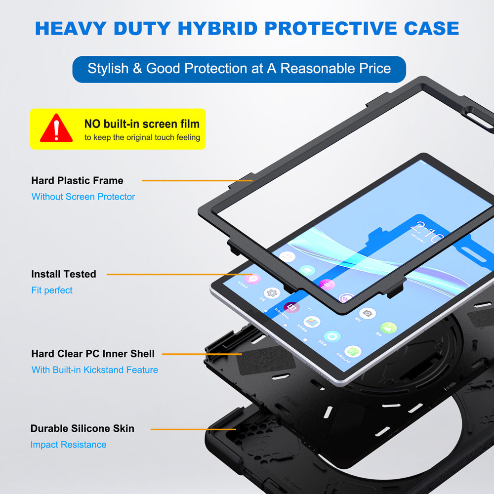 ARMOR-X Lenovo Tab P11 Plus TB-J616 rugged case. Heavy duty hybrid protective case.