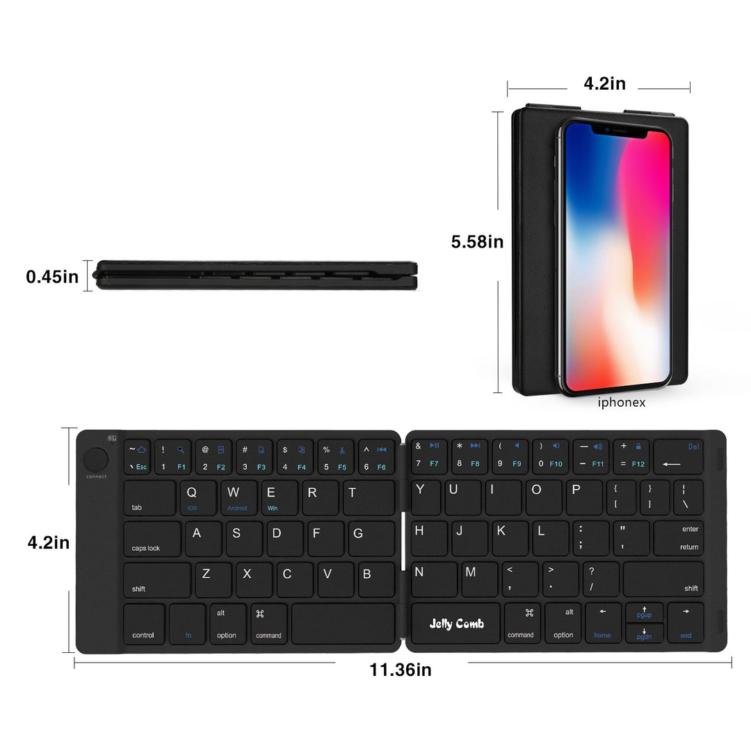 KBA-03 | Pocket Sized Rechargeable Ultra Slim Foldable wireless Keyboard
