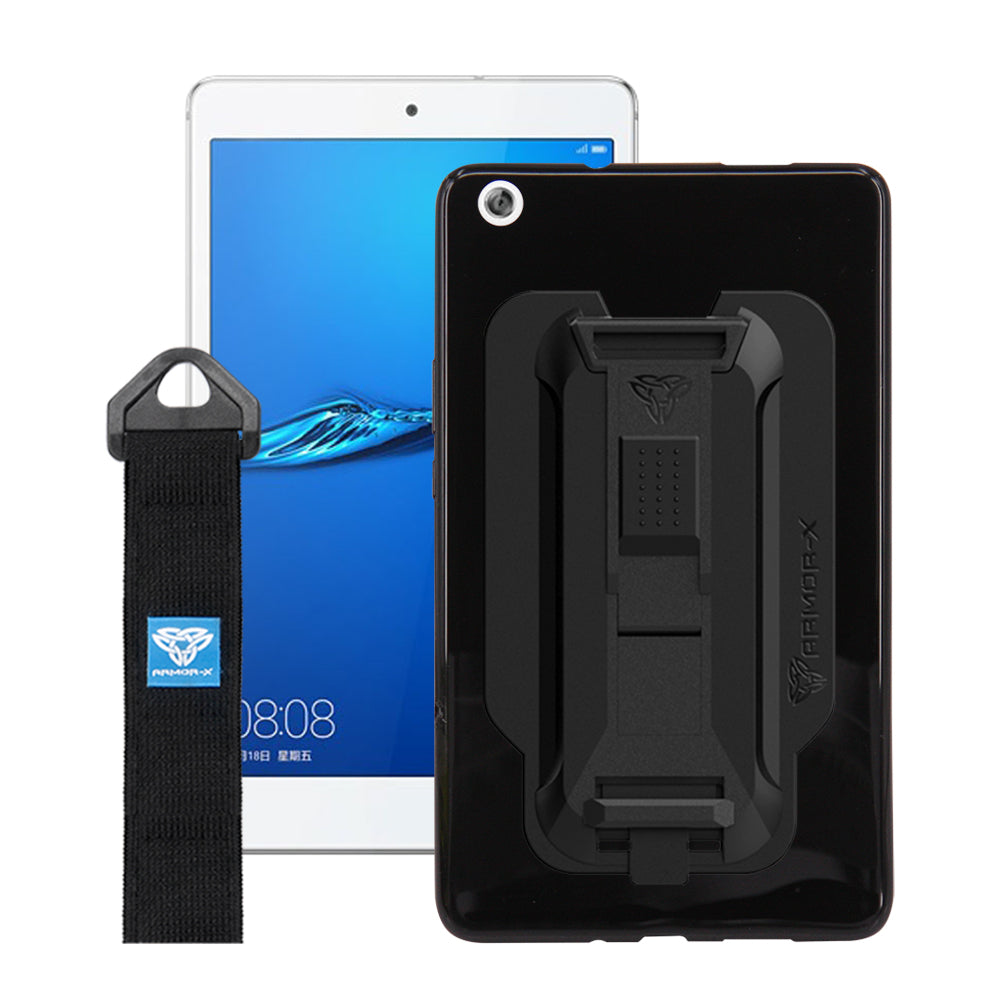 PXS-HW28 | Huawei MediaPad C5 8.0 | Shockproof Case w/ Kickstand & hand strap & X-Mount