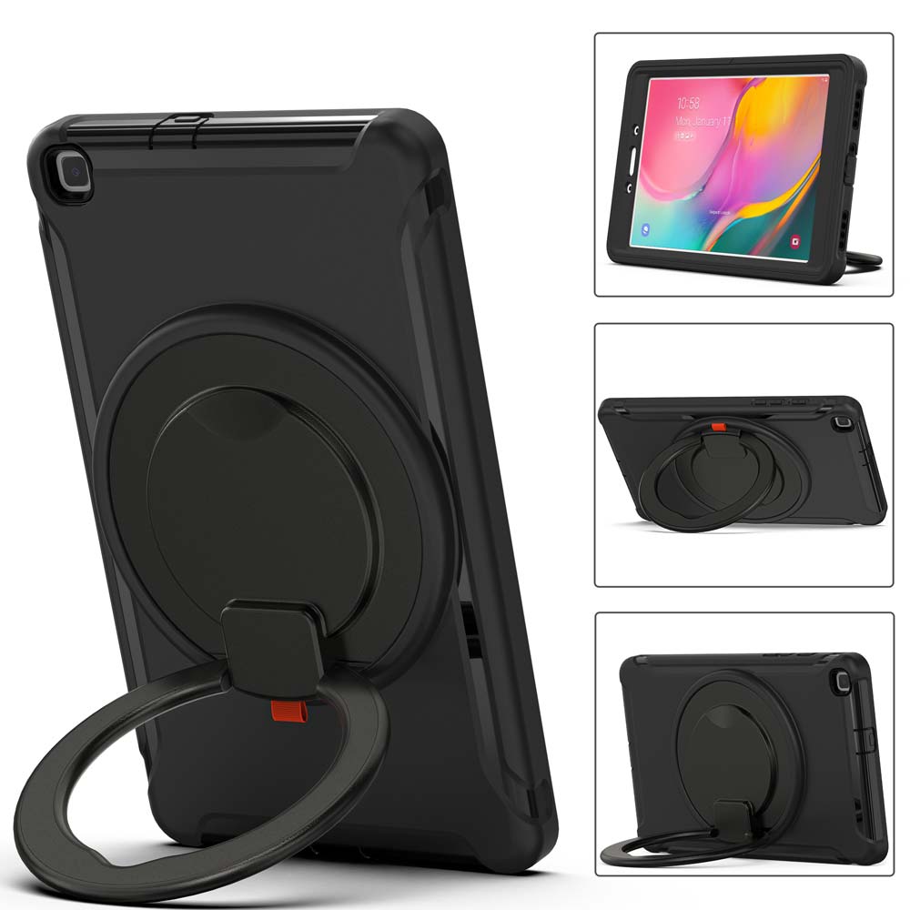 RON-SS-T290 | Samsung Galaxy Tab A 8.0 (2019) SM-T290 / T295 | Rugged kids case with kick-stand & pencil Holder & folding grip