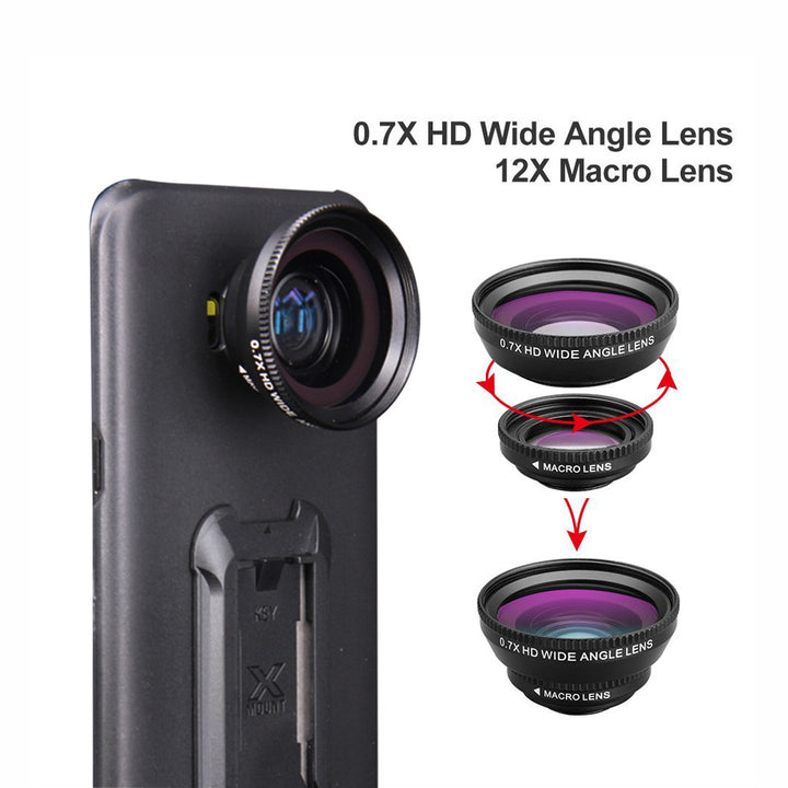 UAX-FS9P | Samsung Galaxy S9+ S9 Plus Case | X-Mount w/ 0.7X HD wide angle lens and 12X Micro lens