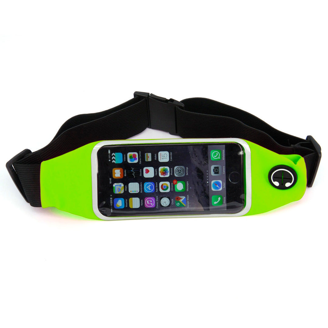 WB02-GN Sports running waist bag with touch screen