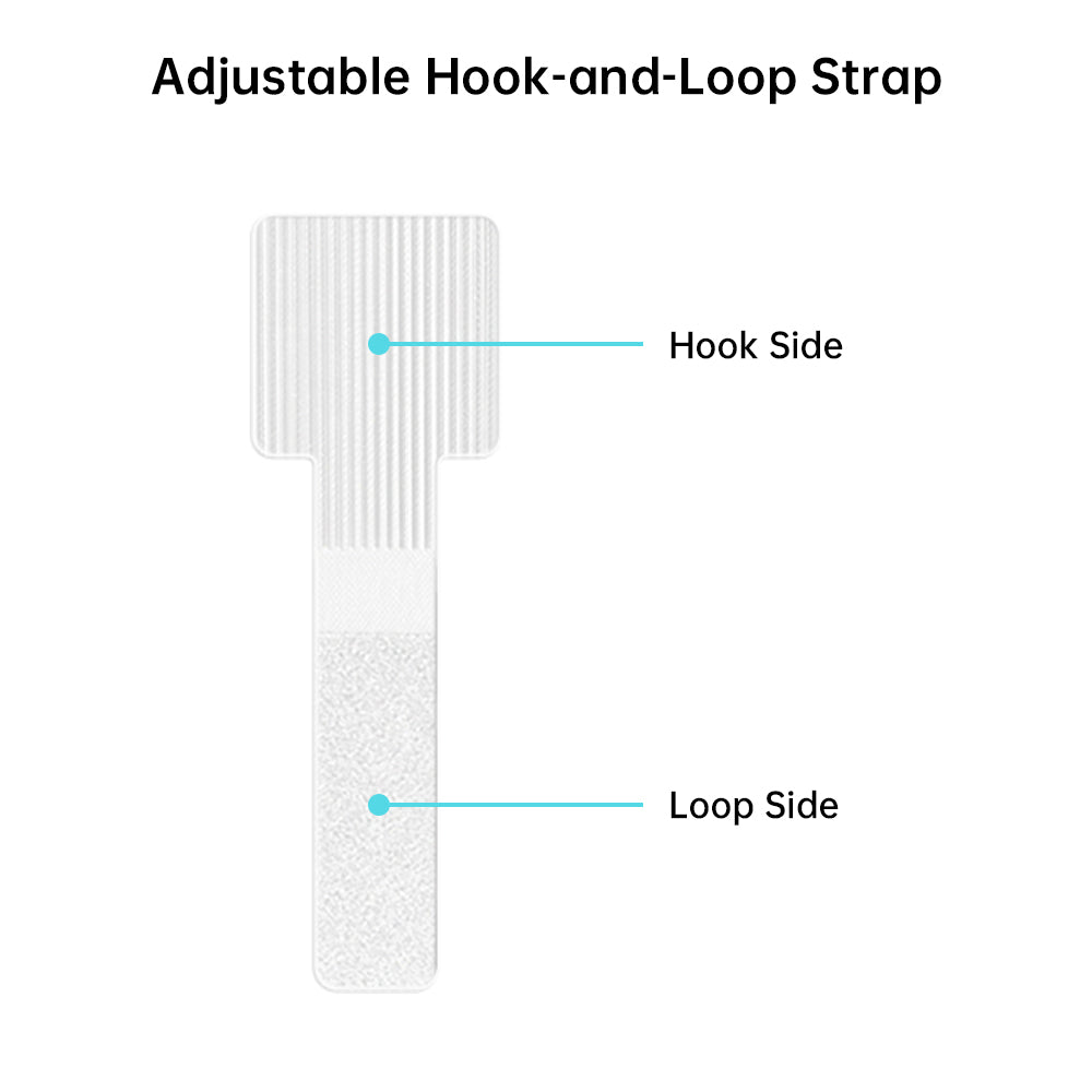 ARMOR-X Self-Adhesive Cable Management with Adjustable Hook-and-Loop Strap (10-Pack).