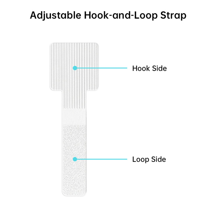 ARMOR-X Self-Adhesive Cable Management with Adjustable Hook-and-Loop Strap (10-Pack).