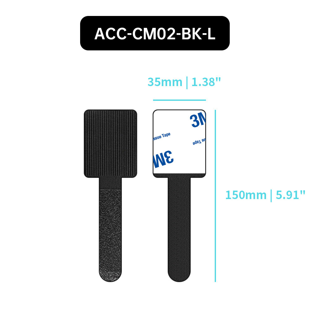 ACC-CM02 | Self-Adhesive Cable Management with Hook-and-Loop Strap (10-Pack)