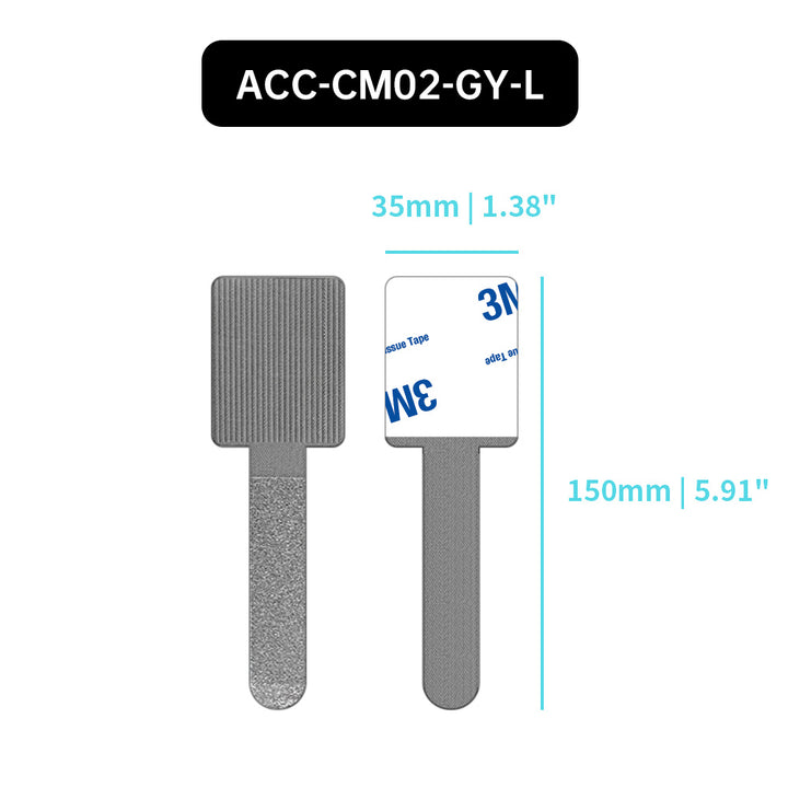 ACC-CM02 | Self-Adhesive Cable Management with Hook-and-Loop Strap (10-Pack)