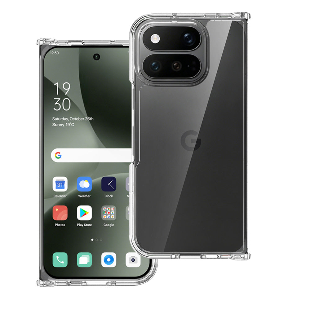ARMOR-X Google Pixel 11 Pro Fold Ultra slim shockproof crystal clear case.