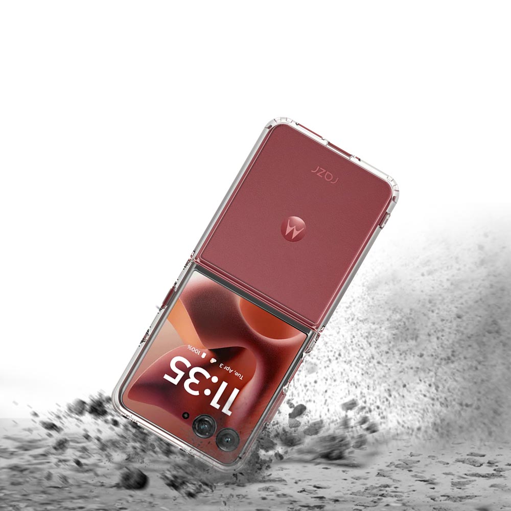 ARMOR-X Motorola Razr 60 Ultra / Razr Ultra 2025 case. TPU bumper cushions offer shockproof protection from the impact of accidental falls or drops.