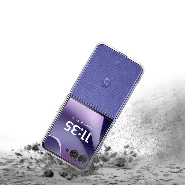 ARMOR-X Motorola Razr 70 Ultra / Razr Ultra 2026 case. TPU bumper cushions offer shockproof protection from the impact of accidental falls or drops.
