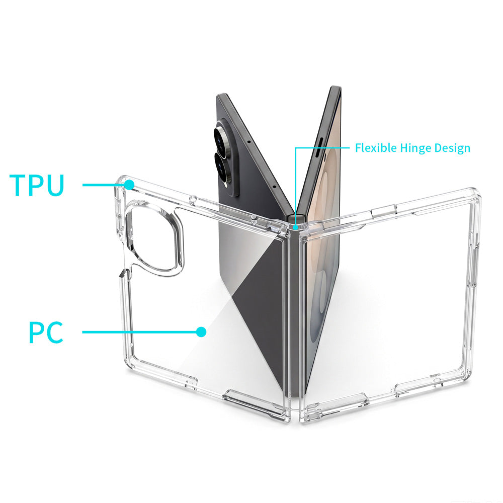 ARMOR-X Samsung Galaxy Z Fold8 SM-F971 shockproof cases. Made with dual-materials (durable 2mm hard plastic back-plate and flexible TPU edges and corners) to offer full protection all around the device.