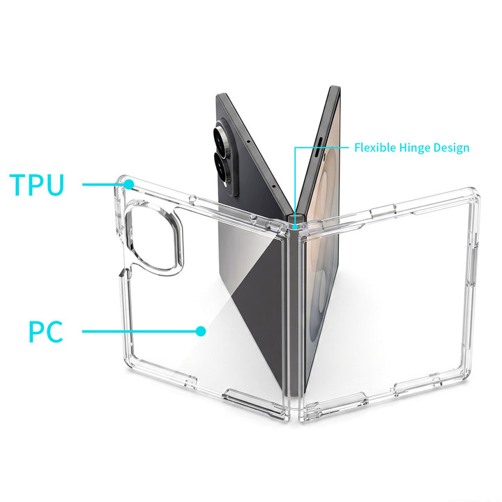 ARMOR-X Samsung Galaxy Z Fold8 SM-F971 shockproof cases. Made with dual-materials (durable 2mm hard plastic back-plate and flexible TPU edges and corners) to offer full protection all around the device.