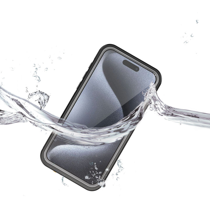 ARMOR-X iPhone 15 Pro Waterproof Case IP68 shock & water proof Cover. IP68 Waterproof with fully submergible to 6.6' / 2 meter.