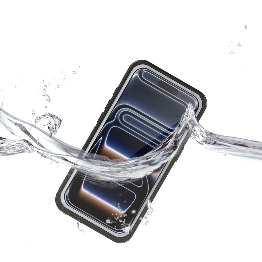 ARMOR-X iPhone 17 Pro Waterproof Case IP68 shock & water proof Cover. IP68 Waterproof with fully submergible to 6.6' / 2 meter.