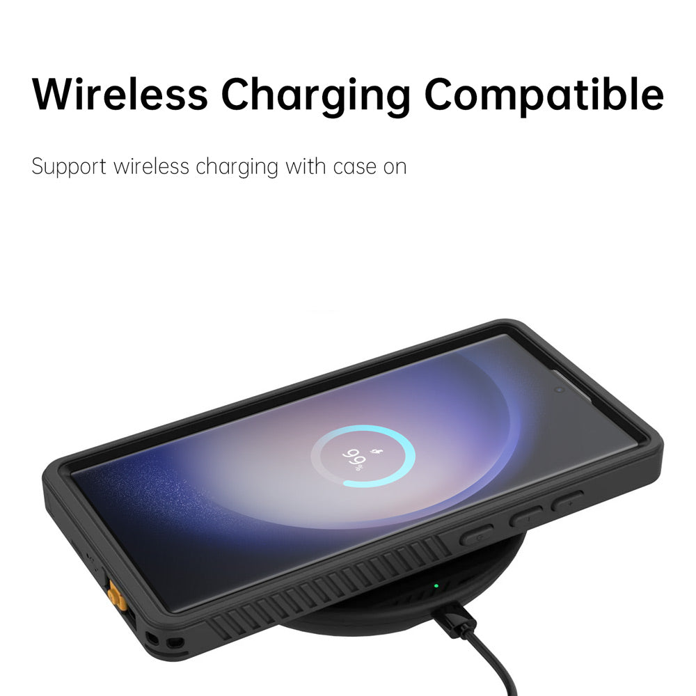 ARMOR-X Waterproof Case IP68 shock & water proof Cover. Support wireless charging with case on.