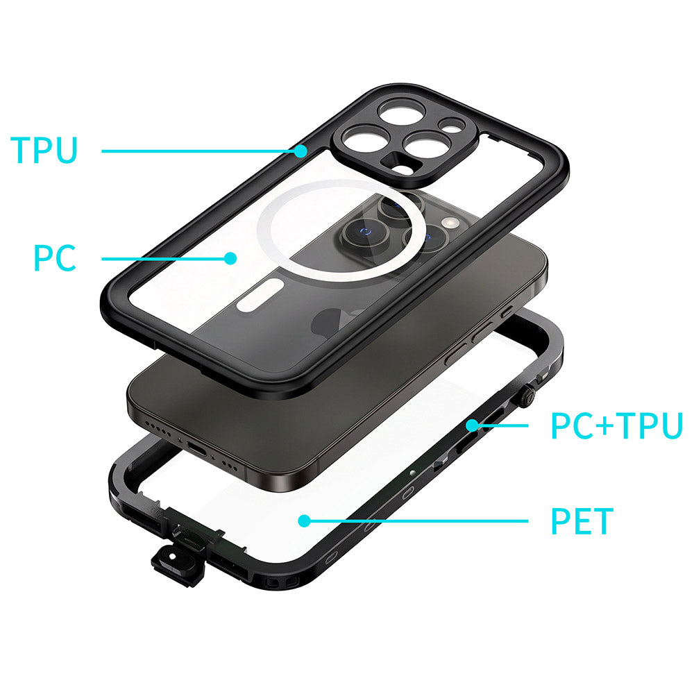 ARMOR-X iPhone 14 Pro Waterproof Case IP68 shock & water proof Cover. Built-in screen cover for total touchscreen protection.