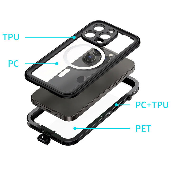 ARMOR-X iPhone 14 Pro Waterproof Case IP68 shock &amp; water proof Cover. Built-in screen cover for total touchscreen protection.