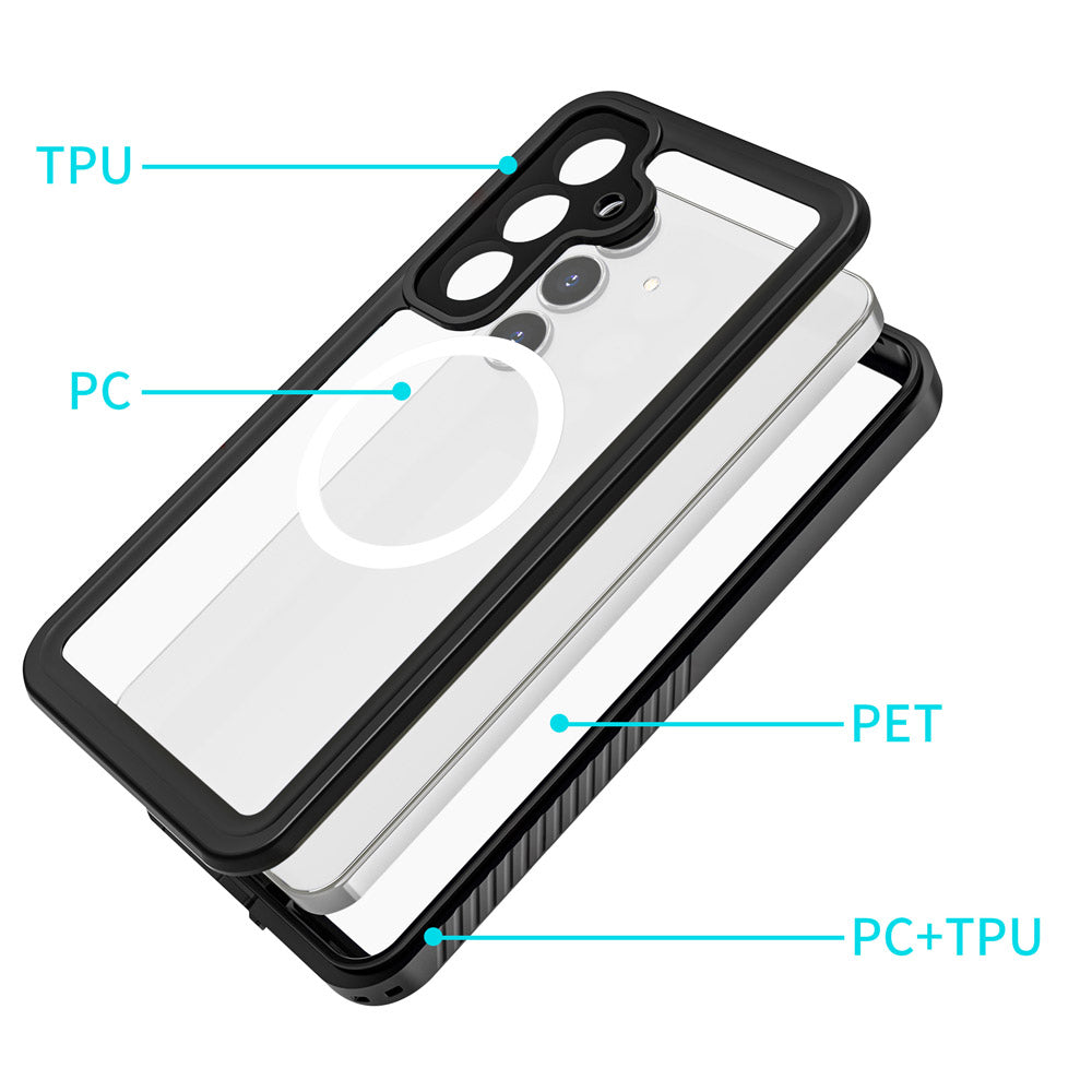 ARMOR-X Samsung Galaxy S25 FE SM-S731 Waterproof Case IP68 shock & water proof Cover. Built-in screen cover for total touchscreen protection.