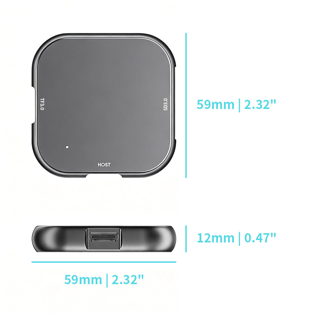 AND-DK2D | Magnetic USB 3.0 Card Reader | SD + TF