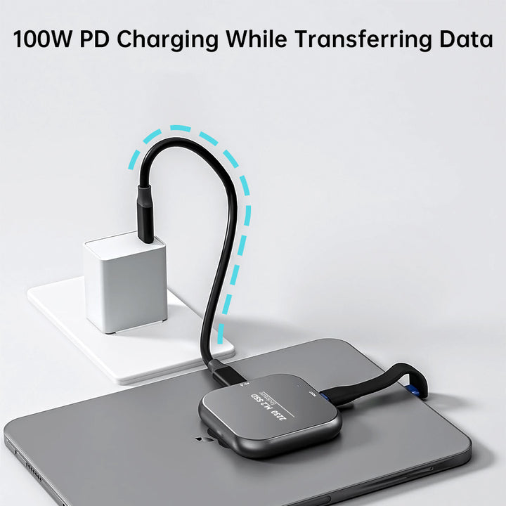 AND-DK2E | Magnetic M.2 2230 NVMe SSD Enclosure | USB-C (100W PD)