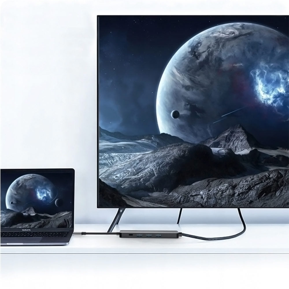 AND-DK5A | 5-in-1 Hub | HDMI (4K) + 3 USB (3.0) + TYPE-C (PD)