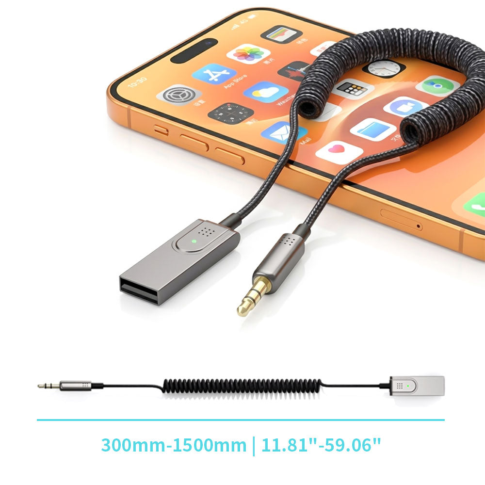 AND-YP04 | Bluetooth Aux Adapter | USB-A / 3.5mm Jack