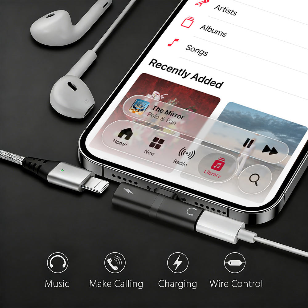 APL-AD03 | 2 in 1 Splitter Adapter For iPhone & Smartphone